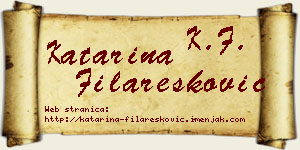 Katarina Filaresković vizit kartica